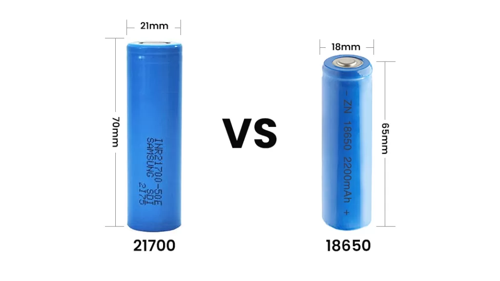  21700 vs 18650 Batteries Comparison for Electric Mobility