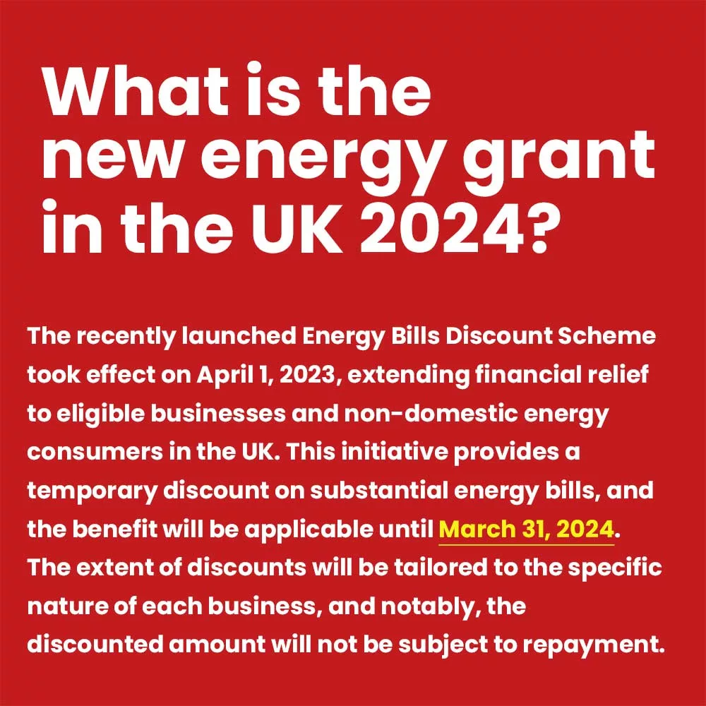 What is the new energy grant in the UK 2024